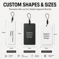 Étiquettes personnalisées imprimées avec logo, ensemble d'étiquettes de luxe avec cordon et épingle, étiquettes en papier pour vêtements.