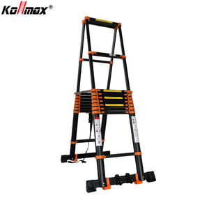 سلم تلسكوبي للاستخدام المنزلي بطول 2.9 متر، 10+10 درجات، سلم ألومنيوم قابل للطي متين، معيار EN131، سلم مزدوج الجانب قابل للتمديد، يتحمل وزن 330 رطل - Product Image 6