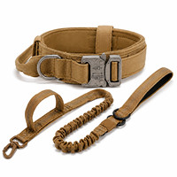 Ensemble collier et laisse tactique robuste pour chien avec amortisseur de chocs et boucle à dégagement rapide pour grands chiens – Vente en gros