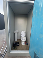 Unités de toilettes portables modulaires en acier de haute qualité, écologiques, durables, avec porte de sécurité, design moderne, préfabriquées, pour usage extérieur, faciles à installer