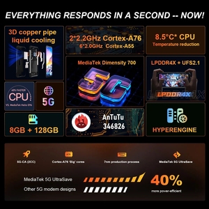 Blackview <span class=keywords><strong>BL8800</strong></span> <span class=keywords><strong>Pro</strong></span> 5G Robuste avec Caméra Thermique 50MP MTK700 8GB+128GB Batterie 8380mAh Version Globale - Product Image 5