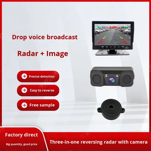 12V không thấm nước xe hình ảnh HD ba-trong-một đảo ngược Radar sao lưu máy ảnh với cảm biến đỗ xe và 4.3 inch hiển thị 1 năm bảo hành - Product Image 4