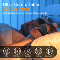 Casque audio sans fil Bluetooth 5.0 EDR Hi-Fi avec logo personnalisé EM5, masque de sommeil confortable pour les yeux, idéal pour les voyages et la musique