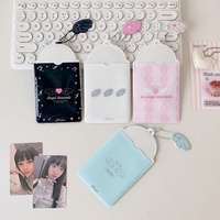 Personnalisez votre propre design, porte-cartes mignon et tendance de style coréen, en PVC, avec fermeture éclair, blocage RFID, porte-cartes Kpop, porte-cartes photo