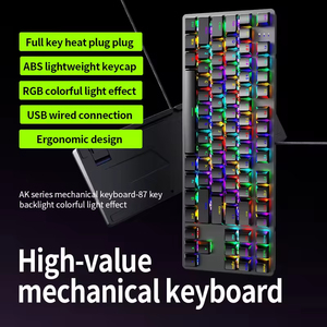 Abs Transparent 87 <b>Key</b> <b>Cap</b> Light-Emitting USB Wired Mechanical Keyboard for Office & Esports Gaming New Teclado Mecanico - Product Image 6