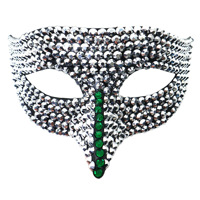 Masque en EVA à strass pour bal masqué, tendance de la mode européenne et américaine haut de gamme, ensemble de diamants de carnaval, demi-visage, pour Halloween