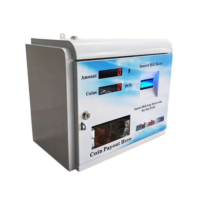 Wall Mounted Cash to Coin Token Exchange Machine Small Token Exchange Machine Mini Changer Machine for Laundromat