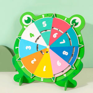 Tavola del Moltiplicazione in Legno Giocattolo Educativo Ruota Girevole a Forma di Rana Divertimento Matematico Precoce Età 5-7 Anni Regalo Unisex Giocattoli in PP - Product Image 2