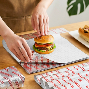 <span class=keywords><strong>Papier</strong></span> d'<span class=keywords><strong>aluminium</strong></span> alvéolé jetable, résistant à la graisse et à l'huile, <span class=keywords><strong>isolant</strong></span>, de qualité alimentaire, avec logo personnalisé imprimé, pour la vente en gros - Product Image 4