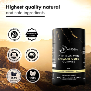 Gomitas Sin Azúcar con Alto Contenido de Shilajit, Ashwagandha y Cúrcuma para Adultos, Gomitas Himalaya Gold Strength Energy Muscle - Product Image 4