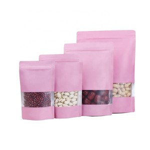 Sıcak Satış Klasik Tarz Kahverengi ve Beyaz Kraft Kilitli Ayakta Duran Poşet Şeker ve Diğer Gıdalar İçin Pencereli Gıda Ambalajı - Product Image 6