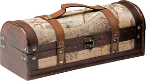 Boîte cadeau en <span class=keywords><strong>bois</strong></span> pour vin, design carte du monde, avec poignée et couvercle, style vintage, pour une <span class=keywords><strong>bouteille</strong></span>, avec ficelle – Offre spéciale - Product Image 6