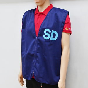 Custom Plus Size <strong>Men's</strong> <strong>Navy</strong> <strong>Gilet</strong> Zipper Clip Polyester Spandex Spring Soft Vest for Work - Product Image 2