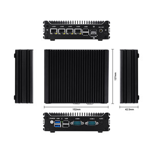Mini PC Industriale Fanless N100 N150 N305 4x2.5G Intel LAN RS232 RS485 Firewall VPN Gateway Router IoT <span class=keywords><strong>VES</strong></span> <span class=keywords><strong>A</strong></span> e Montaggio su Guida DIN - Product Image 5