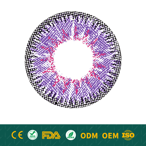 <span class=keywords><strong>Lentilles</strong></span> de contact colorées douces Miiemo pour Halloween, motif fleur violette, 2 pièces (1 paire), <span class=keywords><strong>sans</strong></span> <span class=keywords><strong>ordonnance</strong></span>, 38% de teneur en eau - Product Image 2