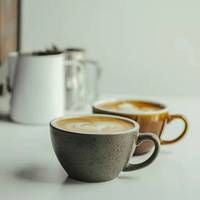 Logo personnalisé Tasses à café en céramique de style américain Art avec soucoupe 250ml Ensemble de tasses à thé Latte Cappuccino