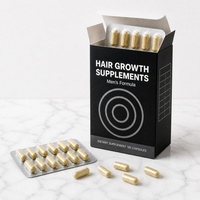 Compléments alimentaires à base de plantes, capsules personnalisées à marque privée, naturelles, à base de vitamines, pour la croissance des cheveux et la prévention de la perte de cheveux chez l'homme