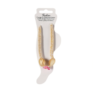 Chaîne de cheville en coquille de frangipanier, chaîne perlée à la mode pour femmes, accessoire de bijouterie - Product Image 1