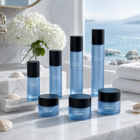 Botol Parfum Kaca Buram Silinder Kemasan Skincare Mewah Tutup Hitam Matte 120ml 100ml 50ml 30ml 50g 30g 20g Kosong