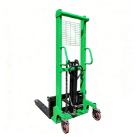 Gerbeur semi-électrique robuste 2 tonnes - Chariot élévateur manuel à poussée-tirée avec déplaceur latéral électrique pour la logistique