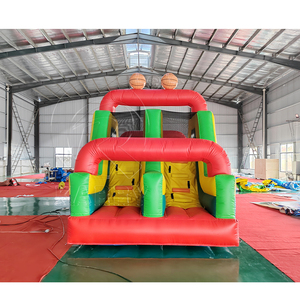 Ticari PVC Açık Hava Çocuk Yetişkin Spor Oyun Alanı Şişme Zıplama Şatosu Engel Parkuru Kaydıraklı ve Tırmanma Duvarlı - Product Image 5