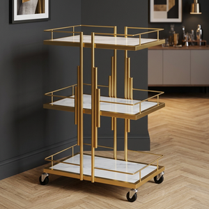 Chariot de salon de beauté pour manucure, extensions de cils, tatouage et rangement, chariot de rangement d'instruments de luxe, chariot à outils mobile - Product Image 1