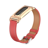 Correa de reloj inteligente Fitbit Air, nueva caja de metal, accesorio de pulsera de cuero ultrafino a la moda