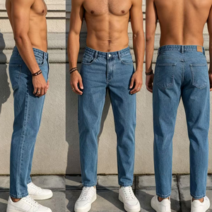 Men's Jeans 2025 Men's Jeans Cool Skinny <strong>Trousers</strong> Stretch Slim Den Pants Large Size Hip Hop <strong>Black</strong> Blue Casual Jogging Jeans for - Product Image 3