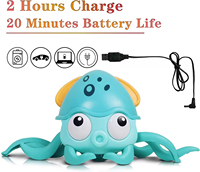 Jouet musical et lumineux USB pour bébés, pieuvre éducative en plastique, best-seller, idéale pour la remise des diplômes et Thanksgiving