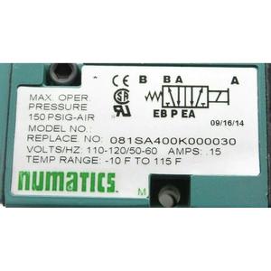 Vanne de commande directionnelle Numatics 1/8 po NPTF à rappel par ressort, 2 positions, 4 voies, pour gaz - Product Image 3