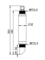 Sensor Turbiditas Online RS485 Modbus 4-20mA Probe Penganalisis Kualitas Air IP68 Meter Turbiditas Submersible Air Limbah 0-1000 NTU