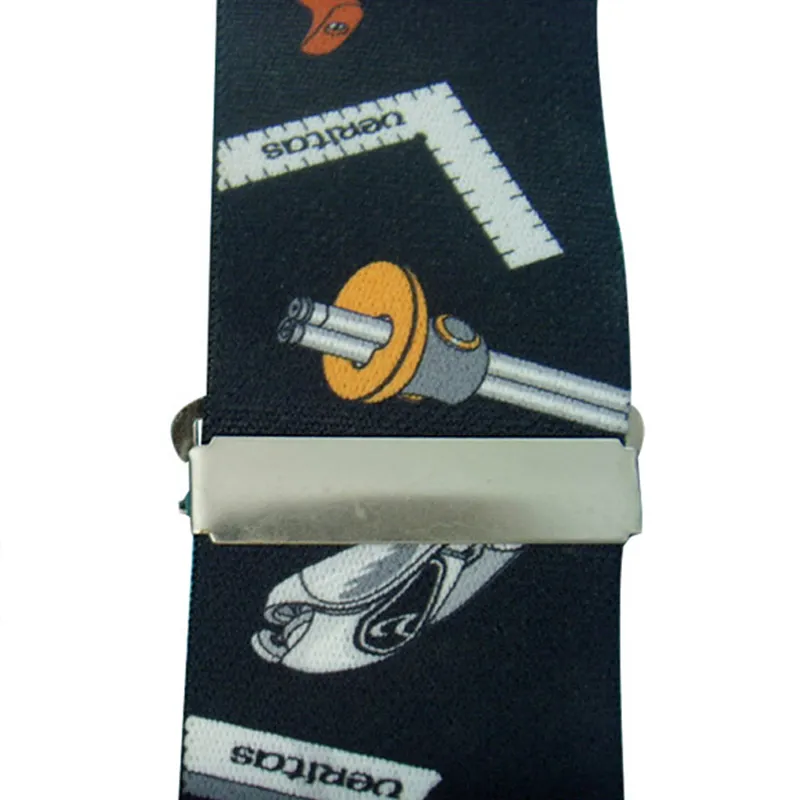 Custom design logo poliestere 2 pollici X-back Heavy duty elastic pantaloni bretelle sublimazione stampato bretella da lavoro per uomo
