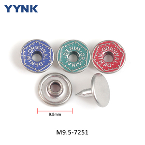 Tùy chỉnh Rỗng ra thiết kế kim loại túi nút phổ biến khắc logo Brass jeans nút và đinh tán cho denim quần áo khoác - Product Image 6