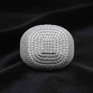 925 Sterling Silver Moissanite Diamond <b>Ring</b> Luxury Custom Hip Hop VVS Brilliant Cut Statement Fashion Jewelry - Product Image 2