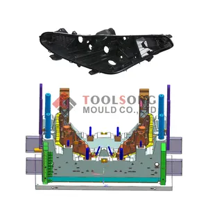 Molde de caixa de farol personalizado para peças automotivas, molde de injeção de plástico para carros, carcaça de luz externa, fábrica de ferramentas
