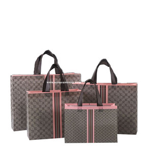 Thân thiện tái sử dụng màu đen <span class=keywords><strong>PP</strong></span> không dệt Túi cửa hàng, 80 GSM khuyến mại tái chế <span class=keywords><strong>PP</strong></span> không dệt Túi mua sắm với - Product Image 2