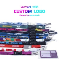 Lanière personnalisée en polyester par sublimation avec crochet, logo imprimé, porte-badge d'identification, cordon de cou, accessoire de personnalisation
