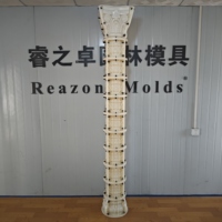 Moule de colonne en plastique ABS brillant, durable, pour pilier en béton, avec motif de feuilles en relief, balustre de 30 cm de diamètre, pour usage extérieur, avec armature