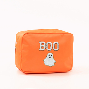Personalizzato BOO Dolce o Dolcetto Impermeabile in Nylon da viaggio Arancione Cosmetico per il Trucco Buste Caramelle Regalo Buste per Halloween - Product Image 1