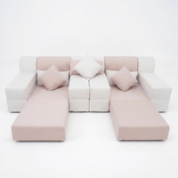 Canapé-lit sans structure en tissu chenille performant, doux pour la peau, livré en boîte, compressé sous vide et enroulé