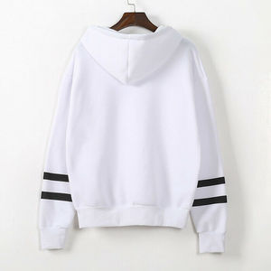 Nuevo estilo Casual sólido frente manga larga moda pulóver mujer personalizada Sudadera con capucha 100% algodón anti-pilling transpirable invierno - Product Image 2