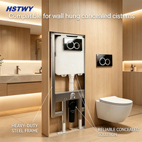 Plaque de chasse d'eau murale en ABS durable avec réservoir dissimulé et double bouton, pour WC suspendu, vente en gros OEM ODM, accessoire de salle de bain moderne