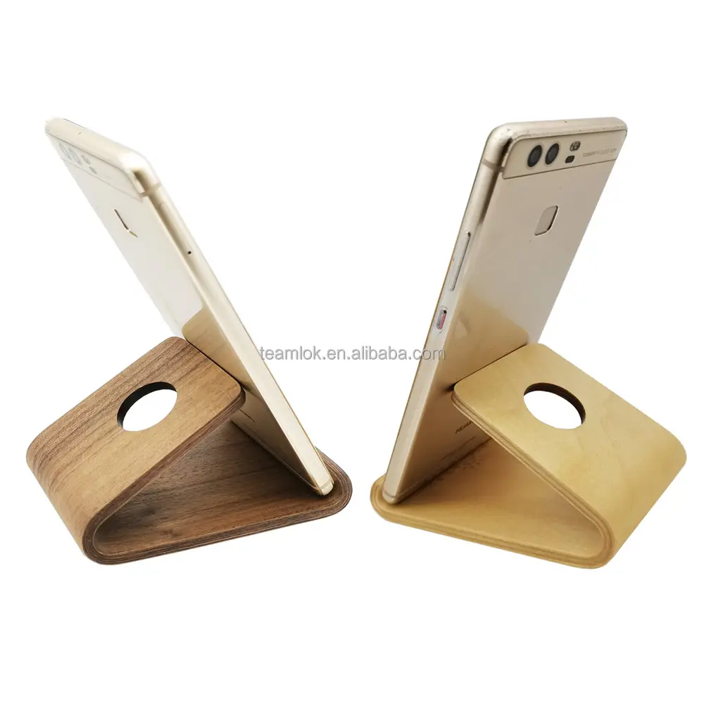 Portable Wooden Universal Tablet Desktop Stand| Mobile Phone Holder| Dark Wood Smartphone Stand