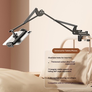 Soporte para Teléfono Móvil y Tablet para Cama y Escritorio, Ajuste de Ángulo de 360°, Base de Doble Orificio, Soporte de Acero al Carbono, <span class=keywords><strong>Gadget</strong></span> para Personas Perezosas - Product Image 6