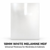 Panneau de fibres à densité moyenne en mélamine blanche écologique de 18 mm, panneau de fibres pour armoires et placards