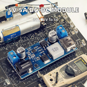 ตัวแปลงไฟ 24V/12V เป็น 5V 5A แบบไม่แยกวงจร พร้อมพอร์ต USB สำหรับสื่อสาร รุ่น XY-3606 ใช้ชิป LM2596S - Product Image 2