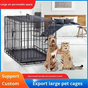 כלוב כלבים גדול מתקפל עם דלת כפולה ותיל מוצפן, למכירה חמה, מתאים לקורגי, שיבה אינו, יצרן חיות מחמד, סיטונאי - Product Image 2