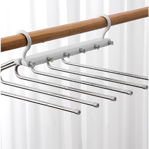 Porte-pantalons multifonctionnel, organisateur de placard, cintres, organisateur de placard, gain de place, plusieurs couches, utilisations multifonctionnelles - Product Image 6