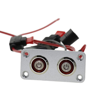 Interruptor de Botón Electrónico de 6 Posiciones con Panel Esmerilado de Acero Inoxidable IP65 YH-DY-23-6, 16A DC12V, Interruptor de Alúmina