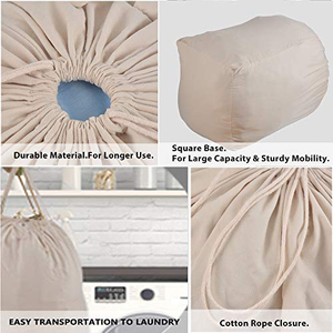 Panier à linge pliable de grande capacité 210L avec poignées, panier à linge sale pliable, doublures et couvercle amovibles - Product Image 3